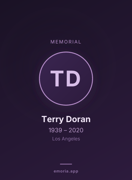 Memorial portrait of Terry Doran