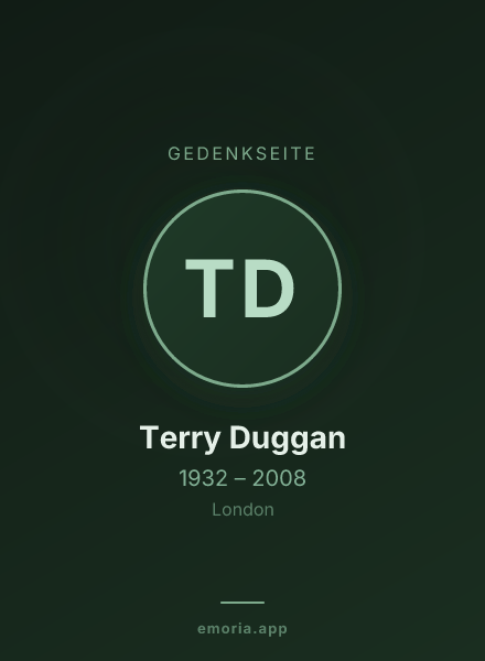 Gedenkportrait von Terry Duggan