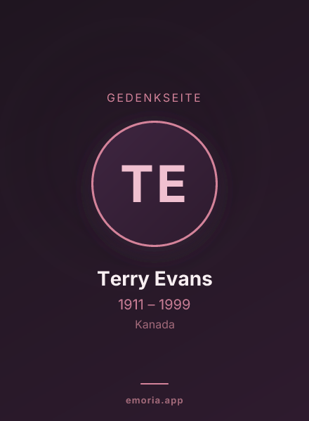 Gedenkportrait von Terry Evans