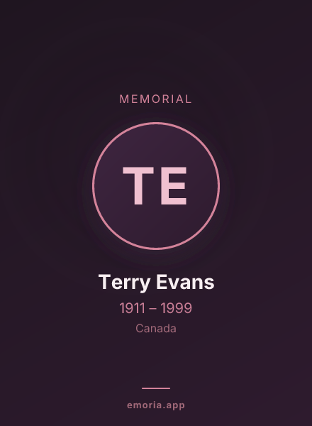 Memorial portrait of Terry Evans