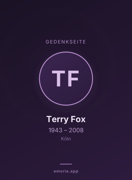 Gedenkportrait von Terry Fox