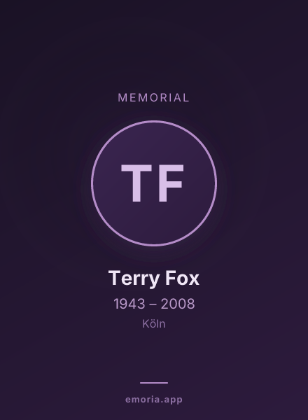 Memorial portrait of Terry Fox