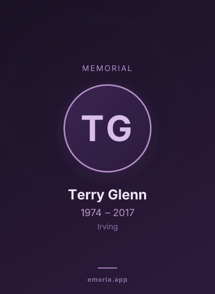 Memorial portrait of Terry Glenn