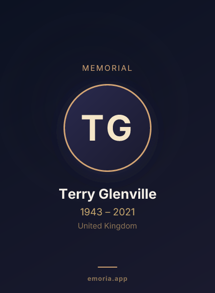 Memorial portrait of Terry Glenville