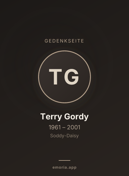 Gedenkportrait von Terry Gordy