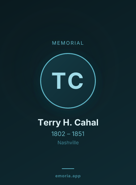 Memorial portrait of Terry H. Cahal