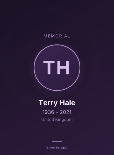 Memorial portrait of Terry Hale