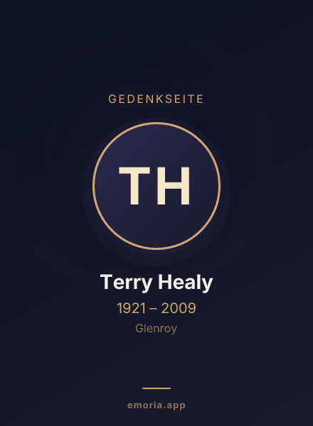 Gedenkportrait von Terry Healy