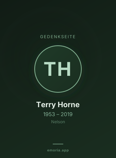 Gedenkportrait von Terry Horne