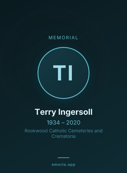 Memorial portrait of Terry Ingersoll