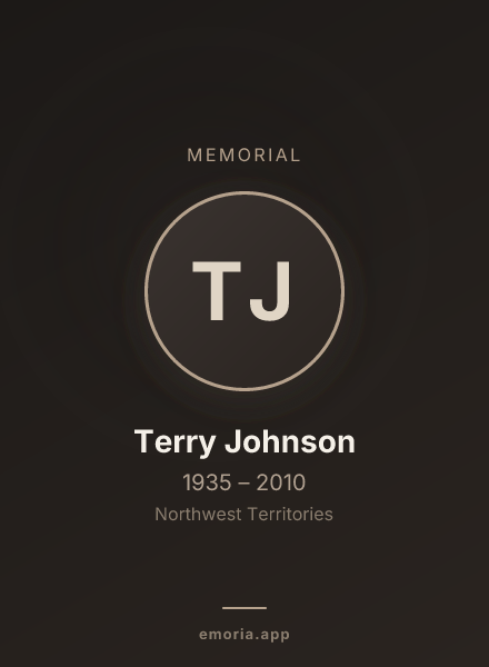Memorial portrait of Terry Johnson
