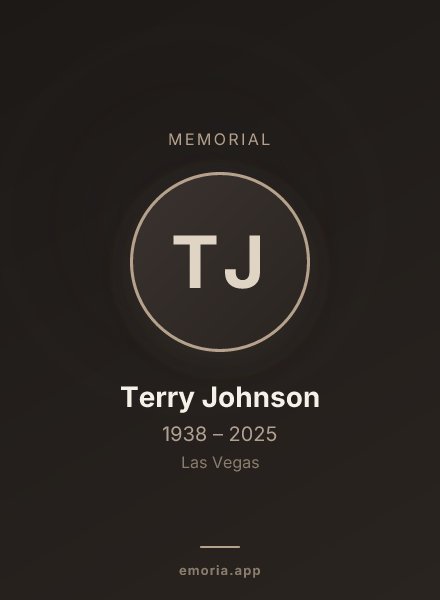 Memorial portrait of Terry Johnson