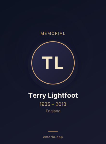 Memorial portrait of Terry Lightfoot