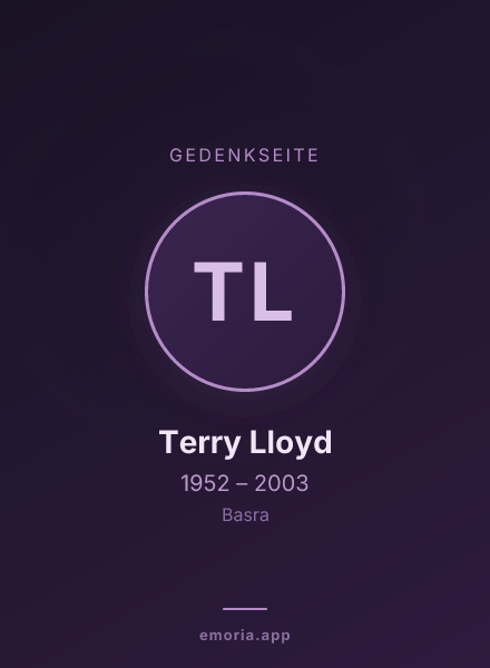 Gedenkportrait von Terry Lloyd