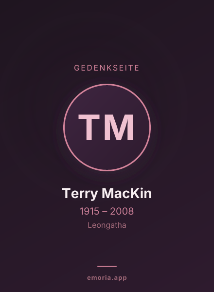 Gedenkportrait von Terry MacKin