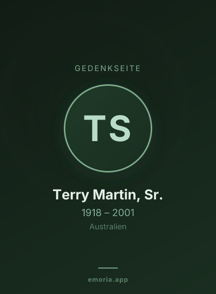 Gedenkportrait von Terry Martin, Sr.
