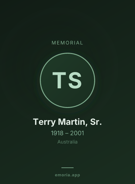 Memorial portrait of Terry Martin, Sr.