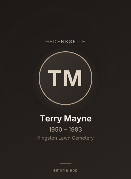 Gedenkportrait von Terry Mayne