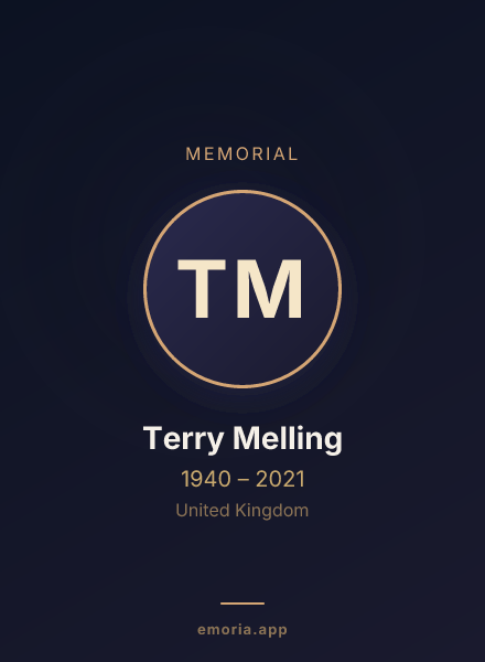 Memorial portrait of Terry Melling