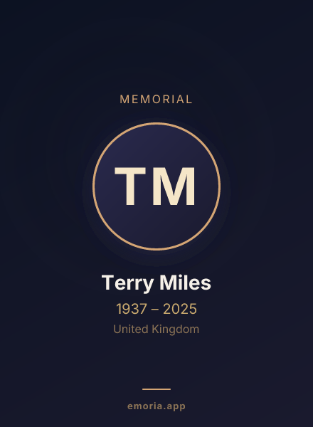 Memorial portrait of Terry Miles