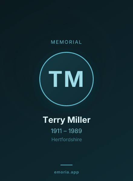 Memorial portrait of Terry Miller