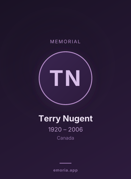 Memorial portrait of Terry Nugent