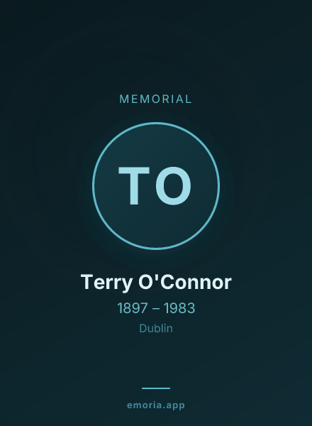 Memorial portrait of Terry O'Connor