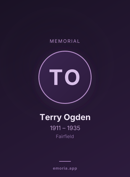 Memorial portrait of Terry Ogden