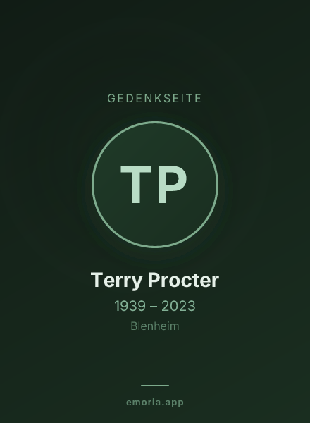 Gedenkportrait von Terry Procter