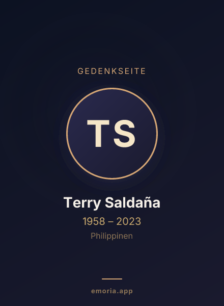 Gedenkportrait von Terry Saldaña