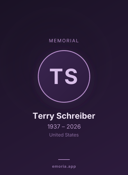 Memorial portrait of Terry Schreiber
