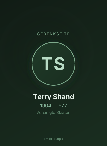 Gedenkportrait von Terry Shand