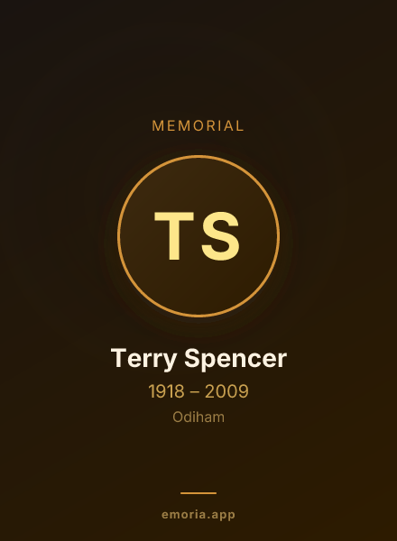 Memorial portrait of Terry Spencer