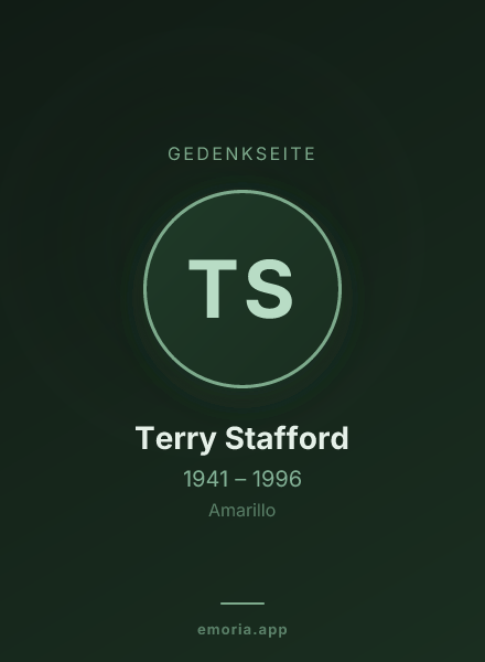 Gedenkportrait von Terry Stafford