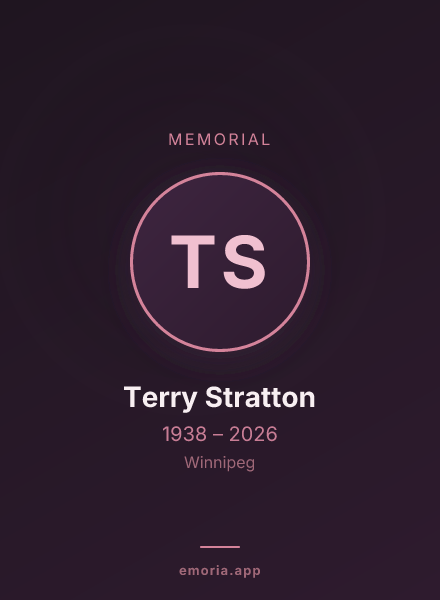 Memorial portrait of Terry Stratton