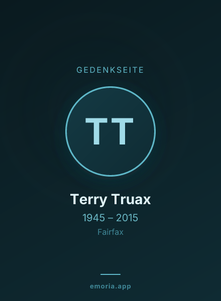 Gedenkportrait von Terry Truax
