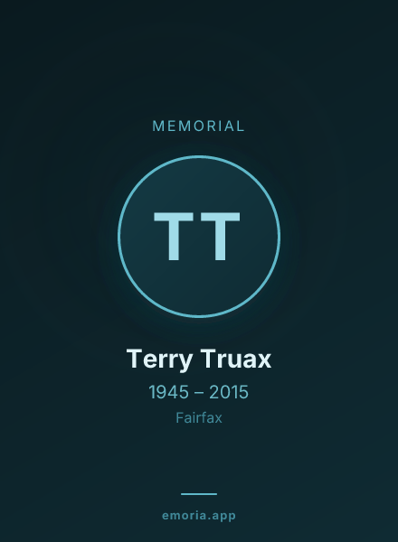 Memorial portrait of Terry Truax