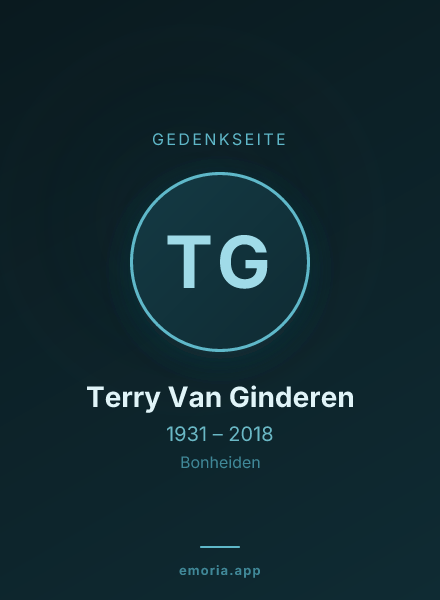 Gedenkportrait von Terry Van Ginderen