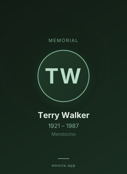 Memorial portrait of Terry Walker