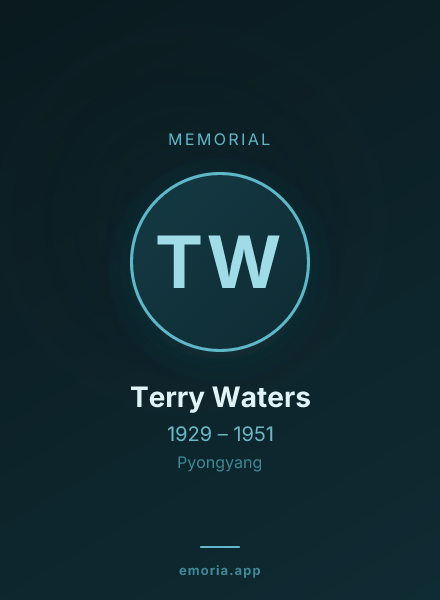 Memorial portrait of Terry Waters