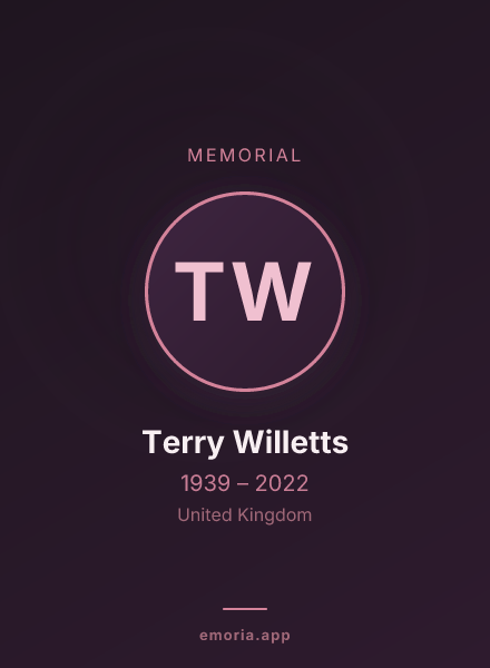 Memorial portrait of Terry Willetts