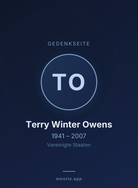 Gedenkportrait von Terry Winter Owens