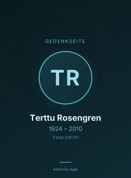 Gedenkportrait von Terttu Rosengren