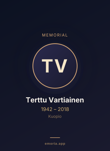 Memorial portrait of Terttu Vartiainen