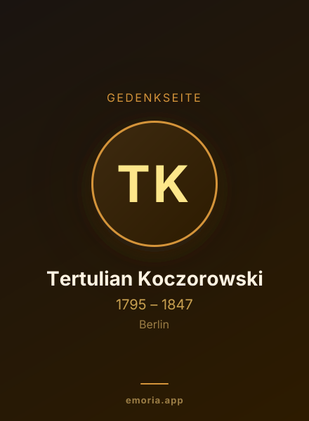 Gedenkportrait von Tertulian Koczorowski