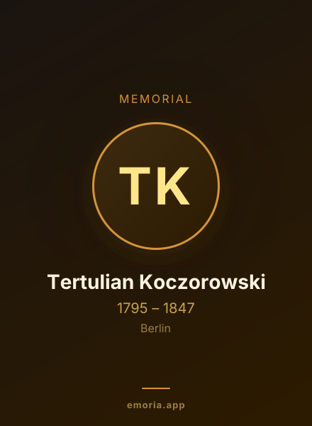 Memorial portrait of Tertulian Koczorowski