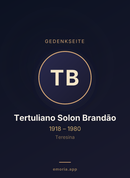 Gedenkportrait von Tertuliano Solon Brandão