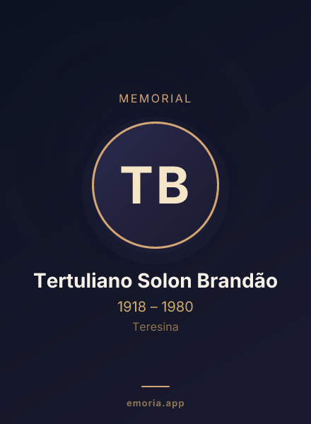 Memorial portrait of Tertuliano Solon Brandão