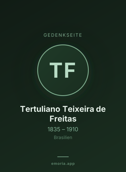 Gedenkportrait von Tertuliano Teixeira de Freitas