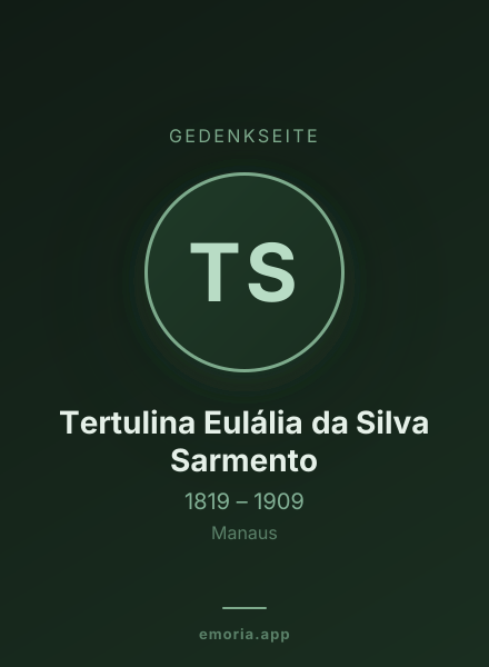 Gedenkportrait von Tertulina Eulália da Silva Sarmento